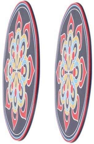Pvc Klangschalenmatte Runde, Vielseitig Rutschfest | Meditation Zubehör für Klangschalen, Angenehme Oberfläche, Doppelte Nutzung, Elegantes Design, 2 Stück