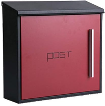BVFDPPWQ Letterbox Mailbox Dropbox Postbox Outdoor Mailbox Wall Mounted Letter Box Outdoor Suggestion Box Stainless Steel Mailbox Lockable Postbox Letter Box Mailboxes Post Box (Rosso 37cm)