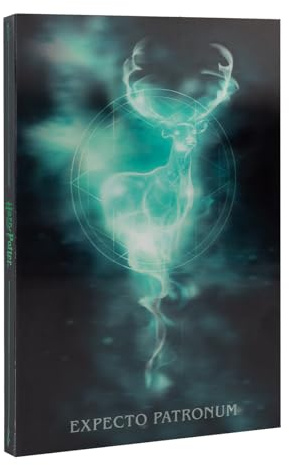 Grupo Erik Harry Potter Patronus Notizbuch A5 Journal Tagebuch Geschenke | Tagebuch Dotted Bullet Journal Hardcover 3D-Effekt Ringbuch Mädchen und Jungen Einschulung - Notizblock A5