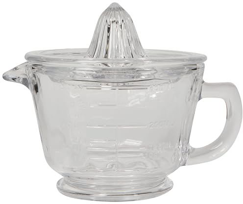 Now Designs Glass Citrus Reamer - Durable, Easy-to-Clean Juicer for Fresh Citrus