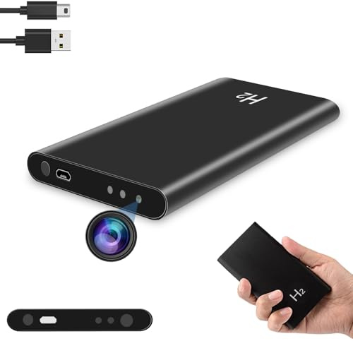 RUDTAR Hidden Camera Mini Spy Cam No WiFi Needed 1080P FHD 5000mAh Portable Power Bank Spy Camera 10 Hours Working Nanny Cam with Night Vision for Home Indoor Outdoor Security