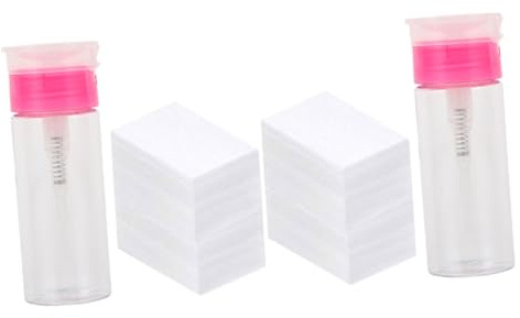 Mobestech Kit Unghie 652 Salviette Struccanti e Flaconi Vuoti da 100ml in Plastica per Rimozione Smalto Semipermanente, Facile da Pulire da Conservare