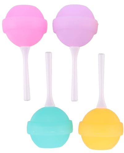 Cabilock Moule à Glaçons en Silicone 4 Pièces Multicolore Moule DIY pour Glace Bar Cuisine Forme Sucette Facile à Démouler pour Cocktails et Desserts d'Été