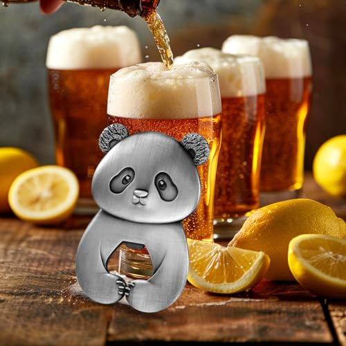 Apribottiglie Panda, Metallo premium, apribottiglie personalizzato, gadget perfetto per feste, barbecue, celebrazioni, regalo di compleanno per amici, amanti della birra in famiglia
