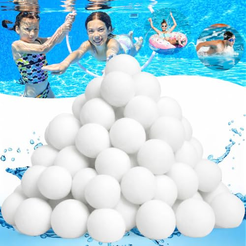DazSpirit Bolas Filtrantes para Filtros de Arena, 2100g Sustituyen hasta 75kg de Arena Filtrante y Arena de Cuarzo, Bolas Reutilizables para Piscinas, Acuarios y Estanques, Accesorios de Limpieza