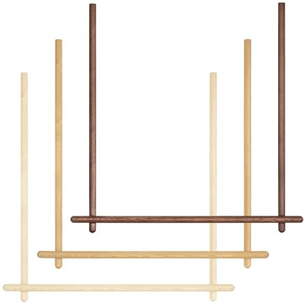 Natural Goods Berlin 1x ASKA Decken Kleiderstange Deckenmontage Eiche - Garderobenstange Deckenmontage - Kleine Kleiderstange Decke Eiche, Garderobe Holz - Gaderobe Handtuchhalter Decke Holz 60x60cm
