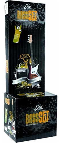Eko EB-29 PACK BLACK, Set Basso Elettrico con Amplificatore, Accordatore Elettronico, Muta Corde di Ricambio Tracolla, Colore Nero