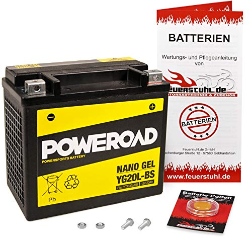 Gel-Batterie für Honda GL 1800 Goldwing, 2001-2011 (SC47) wartungsfrei, einbaufertig, startklar, inkl. 7,50€ Pfand