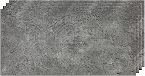DECCART Wand-Paneele in Betonoptik - Deckenpaneele - Wandverkleidung Deckenverkleidung mit Beton-Imitat - Wandplatten in Grau aus Polystyrol - 100x50 cm - Dunkelgrau - 7014 XL - 24 Stück (12 m²)