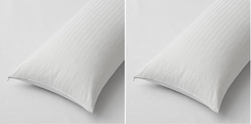 Degrees Home - Protector Almohada - Funda Almohada con Cremallera - Transpirable - 50% Algodón 50% Poliester - Tecnologia contra econgimiento - Almohada de 70 (Paquete de 2)
