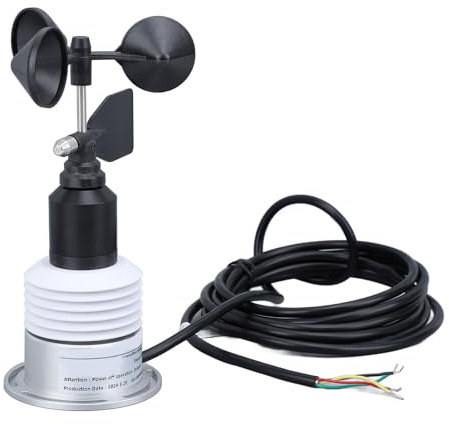 5-in-1-Wettersensor, Mini-Temperatur, Windgeschwindigkeit, Richtung, Luftdruck, Wettermesser für den Außenbereich, Wetterüberwachungssensor, Windmesser, Anemometer