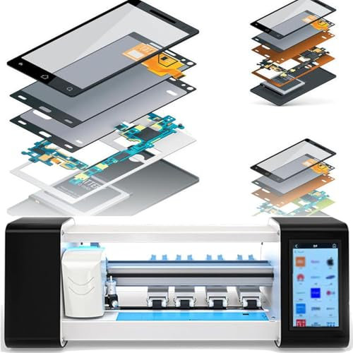 DPLXFPP Intelligenter Displayschutzfolienschneider Mit Touchscreen, Intelligenter Displayfolienschneider Mit 6-Zoll-Touchscreen, 15 Sekunden Schnelles Und Präzises Schneiden