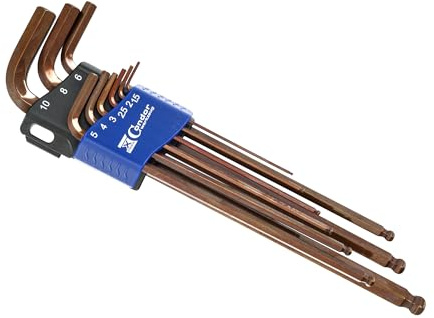 CONDOR Werkzeug 38002 | Winkelschlüssel-Satz Innensechskant | 9-tlg. | 1.5-10 mm | extra lang | xcess-performance