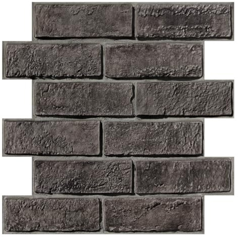 Commomy Panneaux Muraux 3D Imitation Brique, 10 Pièces, Dalle PVC Adhesive Murale Papier Peint 3D Autocollant à Effet Pierre, 30 × 30 cm, Panneau Mural Décoratif Revêtement Mural