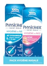 Phyiomer Micro-Diffusion 115 ml + Jet Dynamique 135 ml – Pack Spray Nasal – Dispositifs Médicaux – Hygiène du nez dès 1 mois & dès 6 ans – 100% Eau de mer (115ml + 135ml)