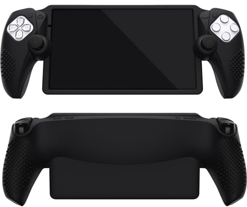 PlayVital Non-slip Silicone Cover for PS Portal with Thumb Grips, Protective Case Skin for PlayStation Portal Remote Player, 3D Studded Design, Black