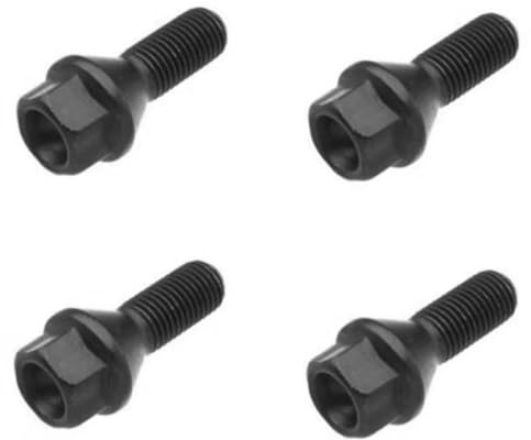 Radbolzen Kompatibel mit E30 E36 E46 E60 E90 schwarze Radschrauben-Radmutter 36136781150