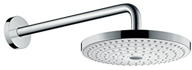 hansgrohe Raindance Select S 240 wassersparender Duschkopf, Kopfnrause für Deckenmontage, 2 Strahlarten, Weiß/Chrom