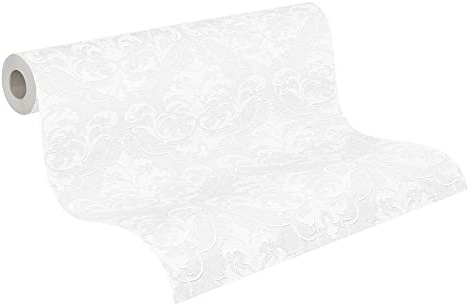 A.S. Création Papier peint blanc à peindre, 25 m x 1 m