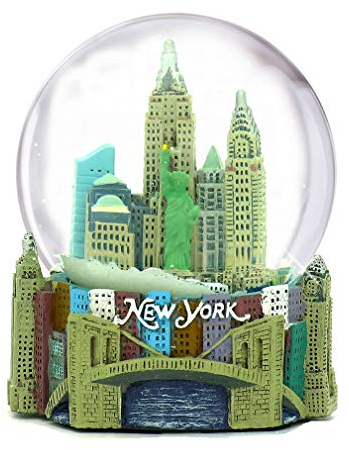 Skyline New York City Snow Globe Souvenir, 3.5 Inches Tall, 65mm