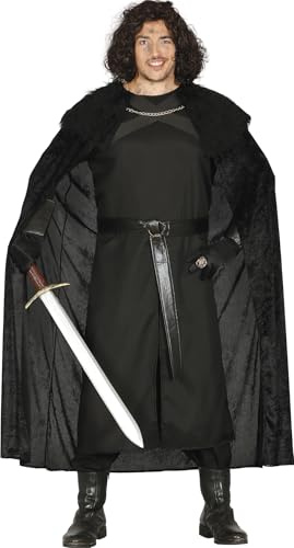 FIESTAS GUIRCA | Vigilante Medieval Kostüm für Erwachsene - Umhang, Gürtel und Tunika - Ritter- und Krieger Kostüme für Halloween, Karneval und Kostümpartys - Ideal für Herren