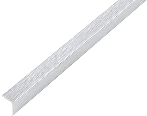 Alberts 489069 Winkelprofil | selbstklebend | Aluminium, edelstahldesign, hell | 1000 x 30 x 30 mm