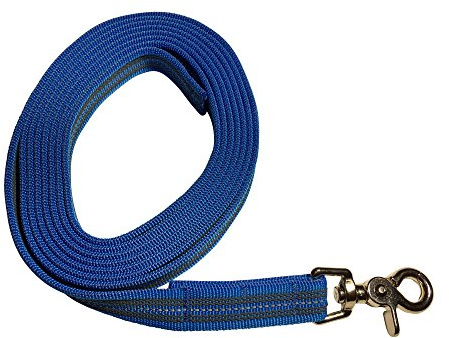 DOGS and MORE - Gummierte Schleppleine/Suchleine/Feldleine mit Reflektionsstreifen => 3 Meter (ohne Handschlaufe) - Orange, Blau oder Lila