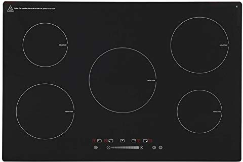 SIA INDH90BL/1 90cm Black Touch Control 5 Zone Induction Hob With Child lock