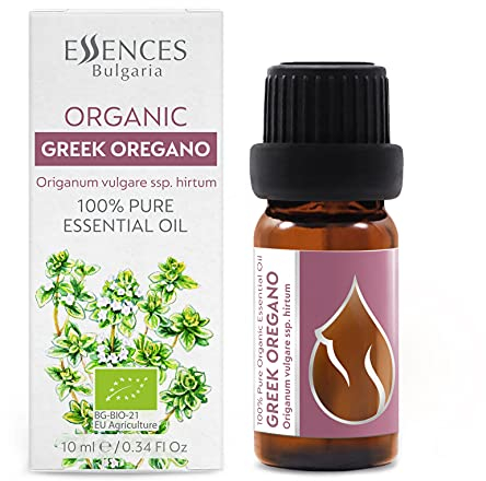 Essences Bulgaria Aceite Esencial de Orégano Griego Orgánico 10ml | Origanum Vulgare ssp. Hirtum | 100% Puro y Natural | Sin diluir | Grado Terapéutico | Granja Familiar | Destilado al vapor | Sin OMG