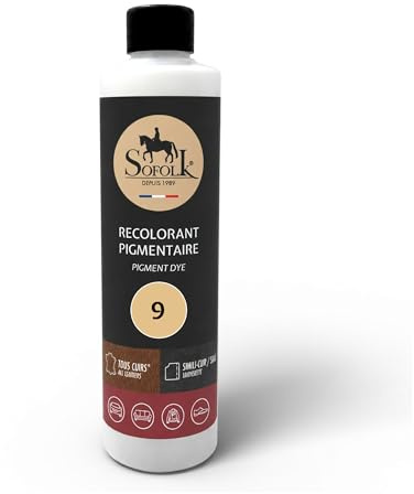 Sofolk Leder/Kunstleder/Vinyl-Lackierung - 21 Farben - Pflege für Autositz und Lenkrad, Sofa, Schuh, Jacke und andere Bekleidung (09-beige, 250ml)