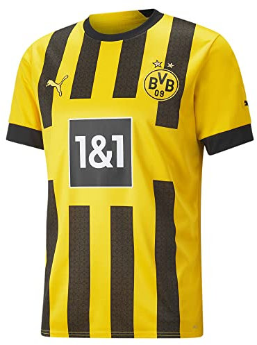 PUMA Men's Season 2022/23 Official Home T Shirt, Cyber Yellow, L EU