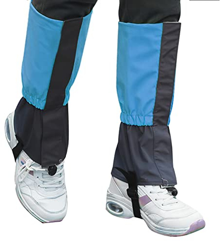 1 Pair Kids Snow Gaiters Boys Girls Adjustable Hiking Gaiters Walking Gaiters Waterproof Boot Leg Gaiters Lightweight Leg Gaiters Windproof Durable Leg Cover Protect for Walking Climbing Skiing Riding