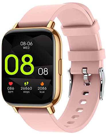 MicLee Damen Herren 1.69 Zoll Touch-Farbdisplay Smartwatch mit Bluetooth Anruf Fitness Tracker Sport Uhr mit Pulsuhr Schrittzähler Schlafmonitor IP68 Wasserdicht Armbanduhr für IOS Andorid