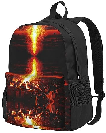 StOlmx Volcano Laptop-Rucksack, Reiserucksack, große Wickeltasche, Arzttasche, Schwarz , One size