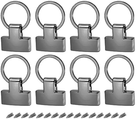 sourcing map Key Fob Hardware with Keychain Ring Purse Bag Hardware for Car Key Chain, Hanging Lanyard