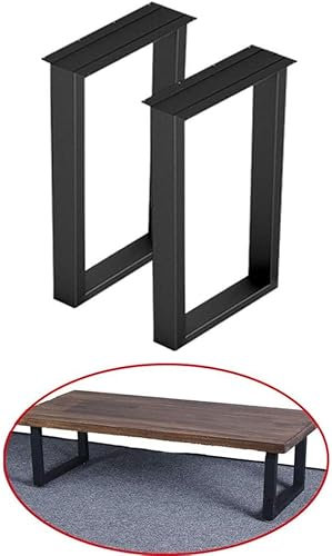 MANUKS 2 Stück Bankbeine Metall, Modern Industrial Steel bankgestell, DIY Möbel Tischkufen, Höhe 30 / 40cm, Schwarz, Gold, Silber (L25 * H30cm, Schwarz)