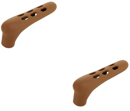 HEMOTON 2stücke Silicone Türknopf-schutz Förmige Silikonabdeckung Für Türgriffe Schutz Rutschfester Und Stoßdämpfender Türgriffschutz Kaffee