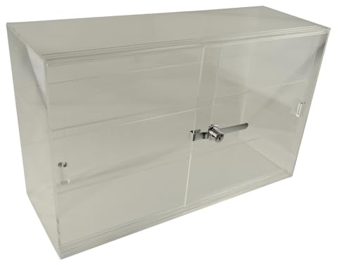 Abschließbarer Vitrinenschrank aus Acryl mit Schiebetür (BD1468-3 Regalständer)