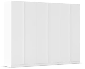 Rauch Möbel MONOSTAR, Kleiderschrank, Farbe Weiß, Breite 271 cm | Schrank, Garderobenschrank, 6-türig, Zubehör Basic, für Schlafzimmer, Kinderzimmer, Jugendzimmer, Garderobe, Flur