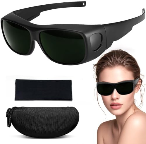 UpaClaire IPL Laserschutzbrille, 200 nm-2000 nm, Schutzbrille für Laser-Haarentfernung, Rotlichttherapiebrillen und Kosmetik-Operatoren mit Augenschutz