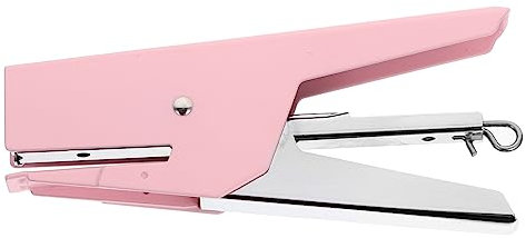 VILLCASE Handhefter Hefter schwere Ausführung Stehhefter Bürohefter Desktop-Hefter Tischhefter papierschneider büroartikel schul sachen Metallhefter Hefter für den Schreibtisch Rosa