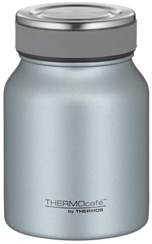 THERMOcafé by THERMOS TC Food Jar Ice Blue Mat, 0,50 l, contenitore termico a doppia parete, in acciaio inox, a prova di perdite, lavabile in lavastoviglie, per ufficio e in viaggio