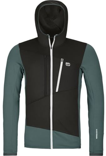 ORTOVOX Unisex Fleece Grid Hoody M Hooded Sweatshirt