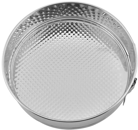Moule à gâteau à charnière en acier inoxydable de 18 cm avec base amovible, anti-fuite, passe au lave-vaisselle et antirouille (18 cm)