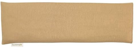 Saco Térmico de Semillas para Microondas - 45 x 15 cm - Doble uso Frío o Calor - Alivio Natural del Dolor - Relleno de Romero, Trigo y Lavanda - Color Wheat - Con Bolsa Impermeable - SACOTERAPIA