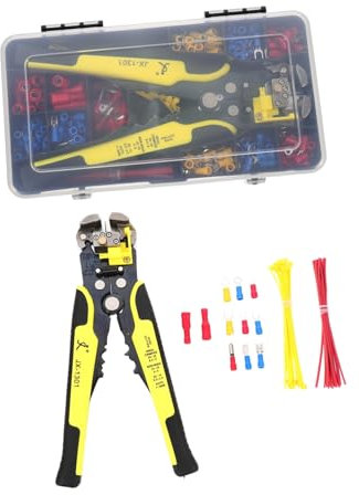 NUOBESTY 1Set Kit Completo Pinze Crimpatrici Per Terminali Elettrici Terminali Filo Isolati Per Elettricisti Te Strumento Professionale Per Crimpatura