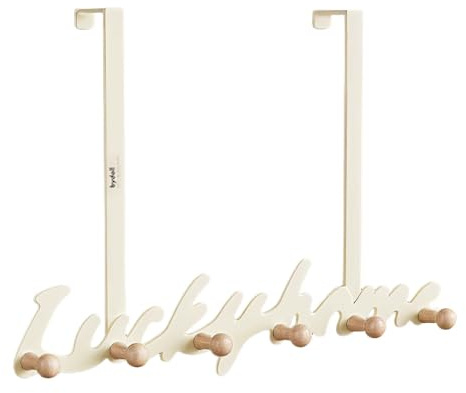 Eclove Türhaken zum Einhängen, Edelstahl Kleiderhaken für Tür oder Schrank, vielseitige Haken zum Einhängen mit 6 Haken,fürgarderobe für Badezimmer, Schlafzimmer, Schlammraum, Weiß