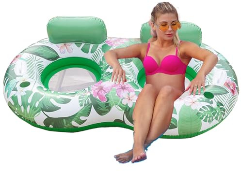 jopiuieo Ayuda de natación inflable para piscina - Tumbona inflable para piscinas, de natación multifuncional para viajes y jardín
