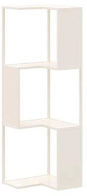3-Tier Gold Metal Industrial Corner Bookshelf, Tall Open Etagere, Versatile Storage Organizer for Bedroom & Office, Stylish Display Shelf, Space-Saving Design