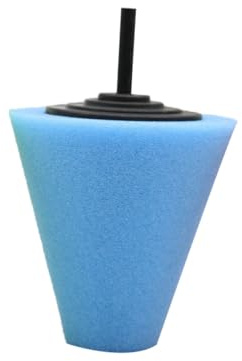 POPETPOP Tampone Lucidante a Cono in Spugna Blu 80mm 3 Pollici Per Lucidatrice a Tampone, Per Ceratura e Finitura Dettagliata Di Ruote e Paraurti Auto